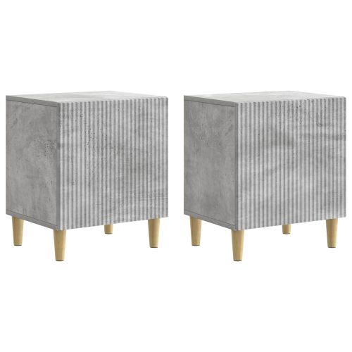 Нощен шкаф 2 pcs Бетонно сиво 43 x 34,5 x 50 см
