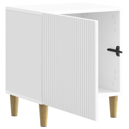Нощен шкаф 2 pcs Бял гланц 43 x 34,5 x 50 см