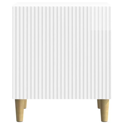 Нощен шкаф 2 pcs Бял гланц 43 x 34,5 x 50 см