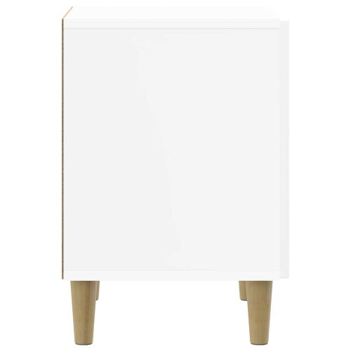 Нощен шкаф 2 pcs Бял гланц 43 x 34,5 x 50 см