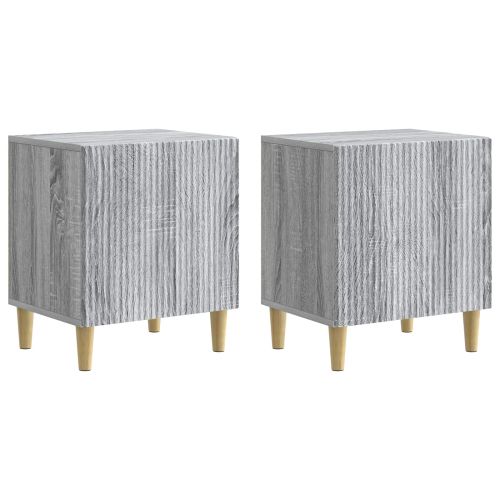 Нощен шкаф 2 pcs Сива сонома 43 x 34,5 x 50 см