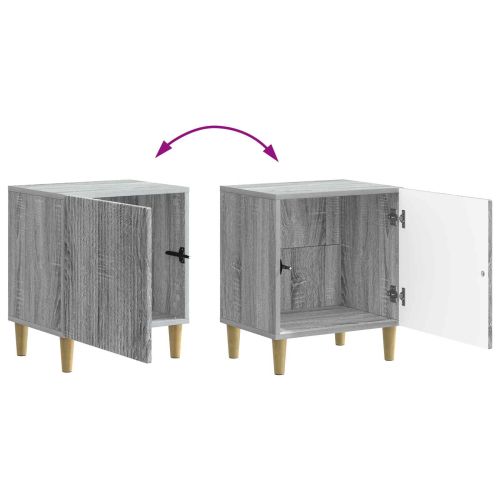 Нощен шкаф 2 pcs Сива сонома 43 x 34,5 x 50 см
