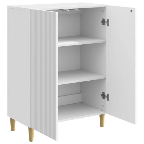 Служебен шкаф Бял гланц 66 x 34,5 x 90 см Инженерна дървесина