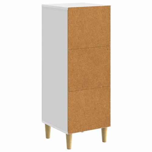 Служебен шкаф Бял гланц 33 x 34,5 x 90 см Инженерна дървесина