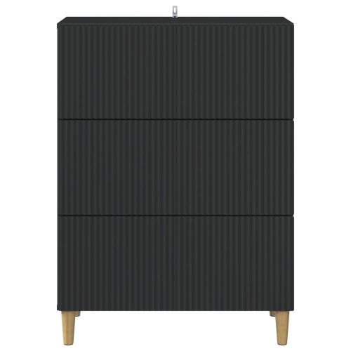 Чекмеджетен шкаф Черно 66 x 34,5 x 90 см Инженерна дървесина