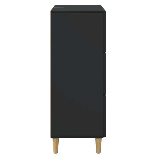 Чекмеджетен шкаф Черно 66 x 34,5 x 90 см Инженерна дървесина