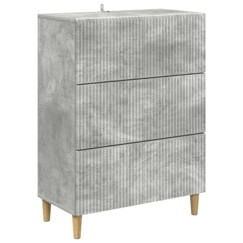 Чекмеджетен шкаф Бетонно сиво 66 x 34,5 x 90 см