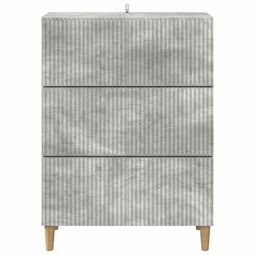Чекмеджетен шкаф Бетонно сиво 66 x 34,5 x 90 см