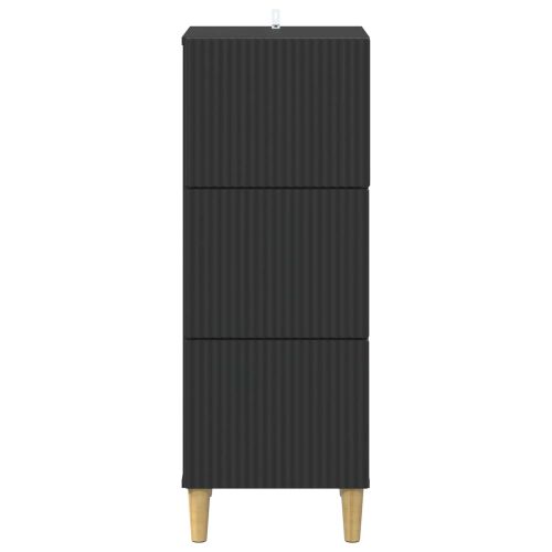 Чекмеджетен шкаф Черно 33 x 34,5 x 90 см Инженерна дървесина