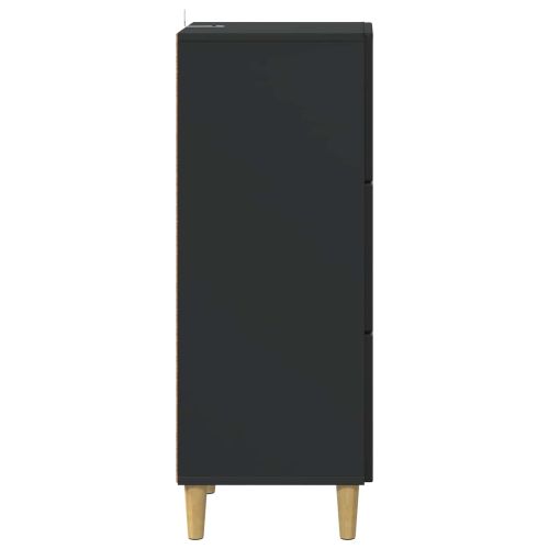 Чекмеджетен шкаф Черно 33 x 34,5 x 90 см Инженерна дървесина