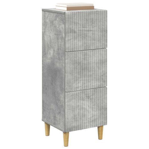 Чекмеджетен шкаф Бетонно сиво 33 x 34,5 x 90 см