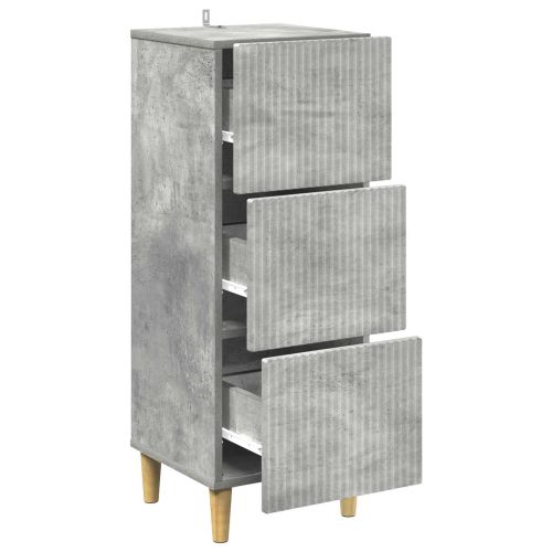 Чекмеджетен шкаф Бетонно сиво 33 x 34,5 x 90 см