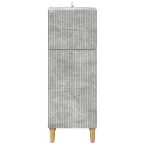 Чекмеджетен шкаф Бетонно сиво 33 x 34,5 x 90 см