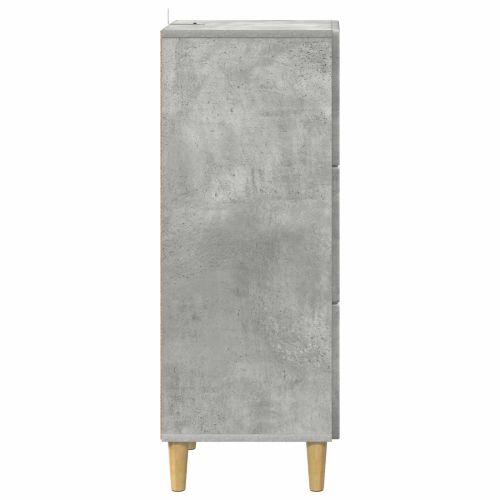 Чекмеджетен шкаф Бетонно сиво 33 x 34,5 x 90 см