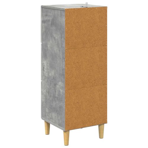 Чекмеджетен шкаф Бетонно сиво 33 x 34,5 x 90 см