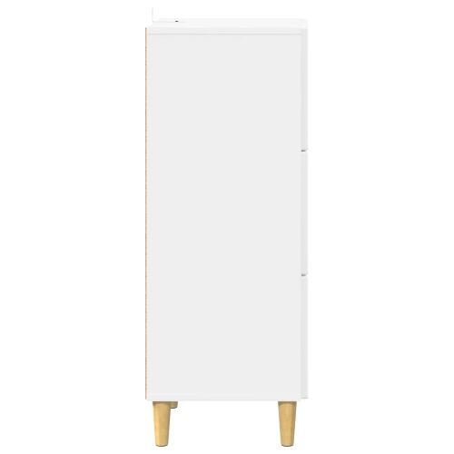 Чекмеджетен шкаф Бял гланц 33 x 34,5 x 90 см