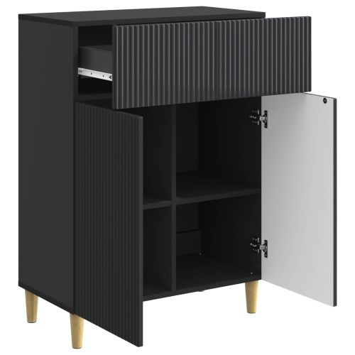 Служебен шкаф Черно 66 x 34,5 x 90 см Инженерна дървесина