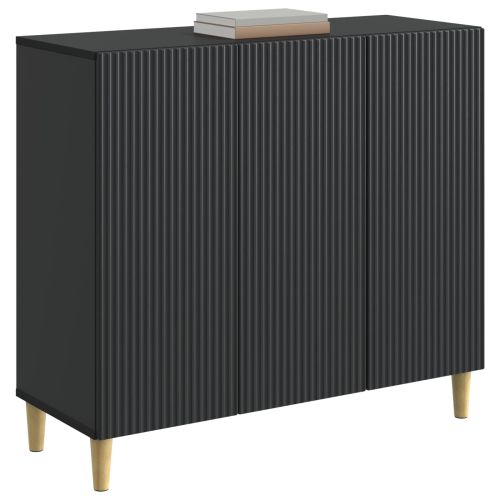 Служебен шкаф Черно 89 x 34,5 x 80 см Инженерна дървесина