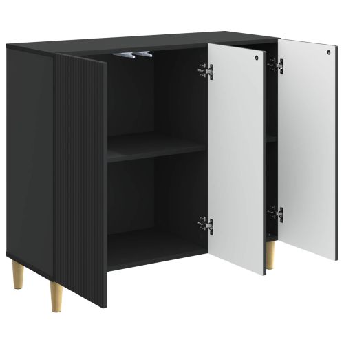 Служебен шкаф Черно 89 x 34,5 x 80 см Инженерна дървесина