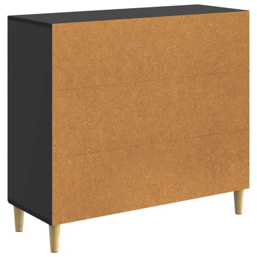 Служебен шкаф Черно 89 x 34,5 x 80 см Инженерна дървесина