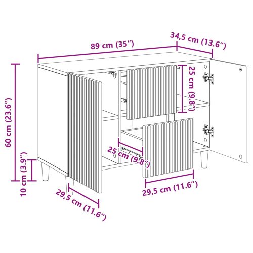 Служебен шкаф Черно 89 x 34,5 x 60 см Инженерна дървесина