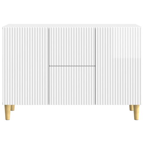 Служебен шкаф Бял гланц 89 x 34,5 x 60 см Инженерна дървесина