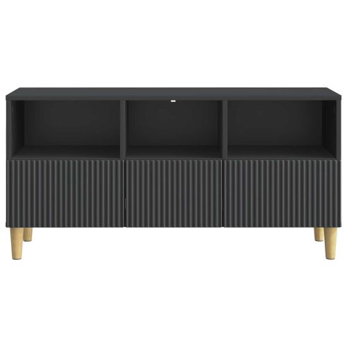 ТВ шкаф с чекмедже Черно 102 x 34,5 x 50 см Инженерна дървесина