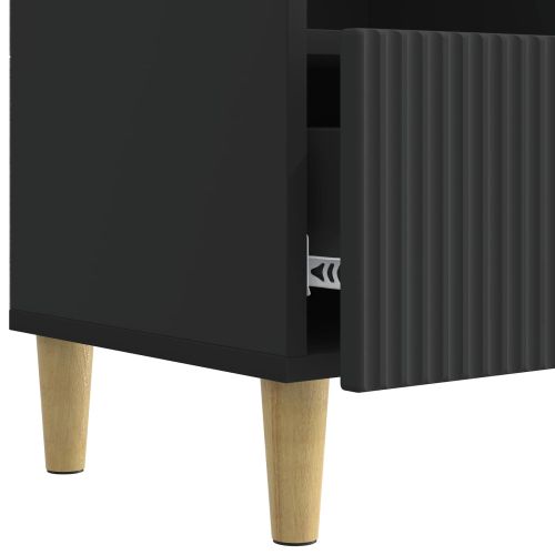 ТВ шкаф с чекмедже Черно 102 x 34,5 x 50 см Инженерна дървесина