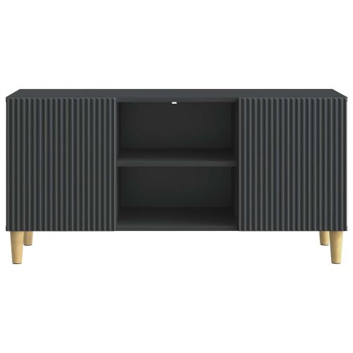 ТВ шкаф Черно 102 x 34,5 x 50 см Инженерна дървесина