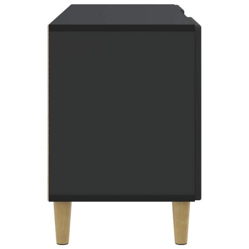 ТВ шкаф Черно 102 x 34,5 x 50 см Инженерна дървесина