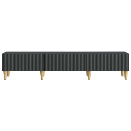 ТВ шкаф с чекмедже Черно 147 x 34,5 x 30 см Инженерна дървесина
