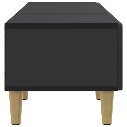 ТВ шкаф с чекмедже Черно 147 x 34,5 x 30 см Инженерна дървесина