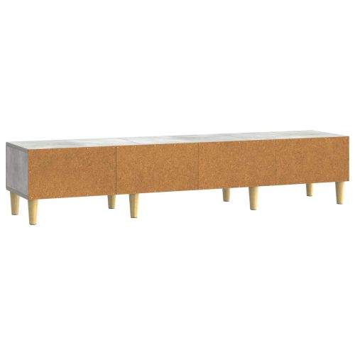 ТВ шкаф Бетонно сиво 147 x 34,5 x 30 см Инженерна дървесина