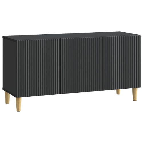 ТВ шкаф Черно 99 x 34,5 x 50 см Инженерна дървесина
