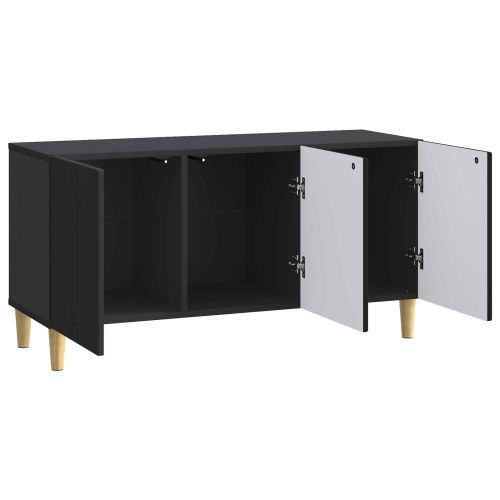 ТВ шкаф Черно 99 x 34,5 x 50 см Инженерна дървесина