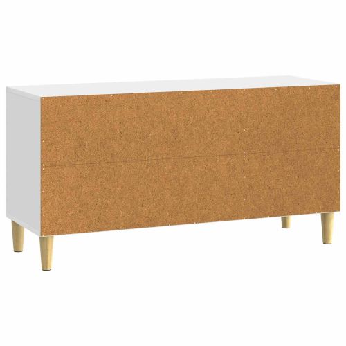 ТВ шкаф Бял гланц 99 x 34,5 x 50 см Инженерна дървесина