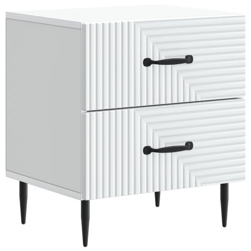 Нощен шкаф 2 pcs Бяло 43 x 34,5 x 47,5 см Инженерна дървесина