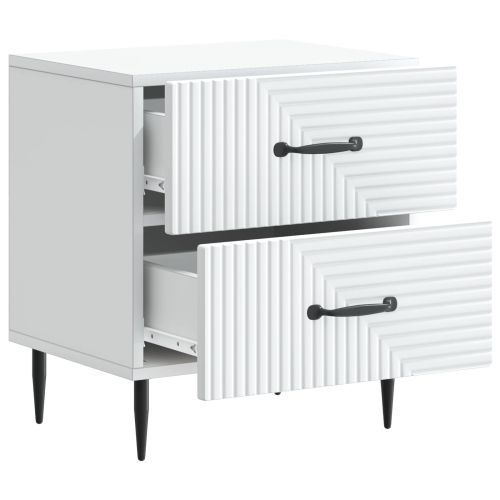 Нощен шкаф 2 pcs Бяло 43 x 34,5 x 47,5 см Инженерна дървесина