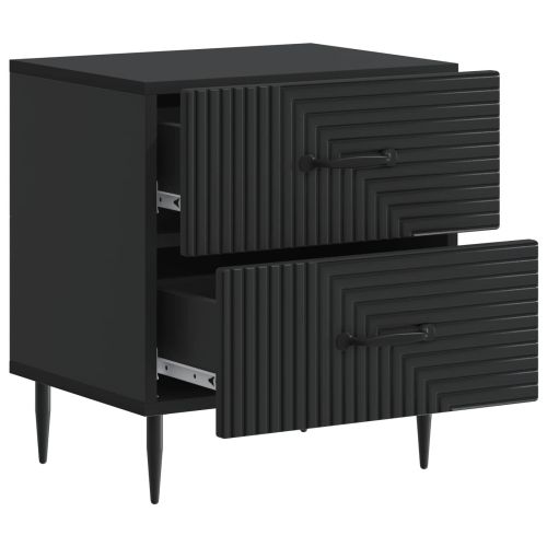 Нощен шкаф Черно 43 x 34,5 x 47,5 см Инженерна дървесина