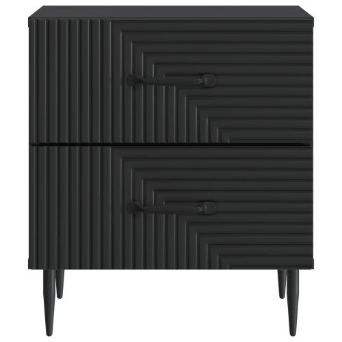 Нощен шкаф 2 pcs Черно 43 x 34,5 x 47,5 см Инженерна дървесина