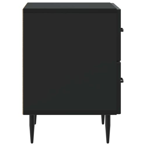 Нощен шкаф 2 pcs Черно 43 x 34,5 x 47,5 см Инженерна дървесина