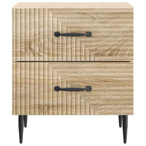 Нощен шкаф с чекмедже 2 pcs Дъб сонома 43 x 34,5 x 47,5 см