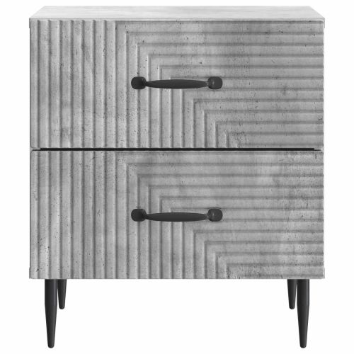Нощен шкаф Бетонно сиво 43 x 34,5 x 47,5 см Инженерна дървесина