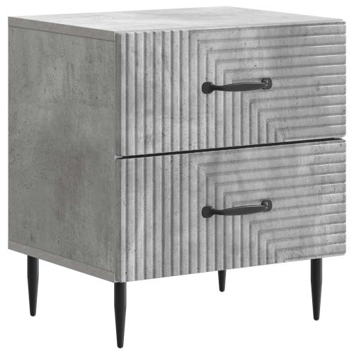 Нощен шкаф с чекмедже 2 pcs Бетонно сиво 43 x 34,5 x 47,5 см
