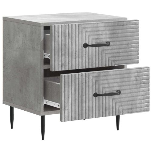 Нощен шкаф с чекмедже 2 pcs Бетонно сиво 43 x 34,5 x 47,5 см