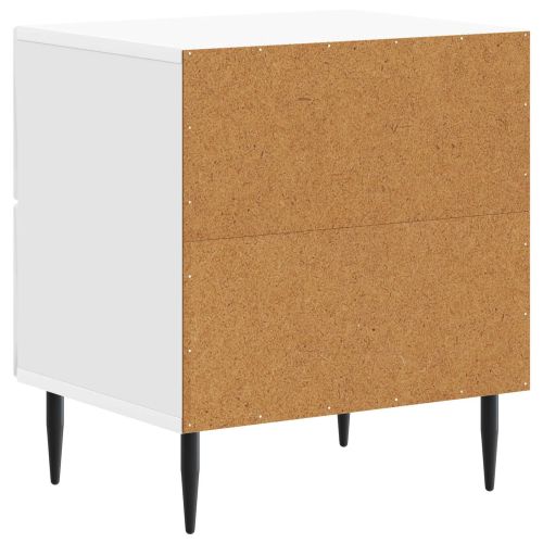 Нощен шкаф с чекмедже 2 pcs Бял гланц 43 x 34,5 x 47,5 см