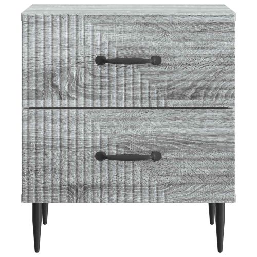 Нощен шкаф с чекмедже 2 pcs Сива сонома 43 x 34,5 x 47,5 см