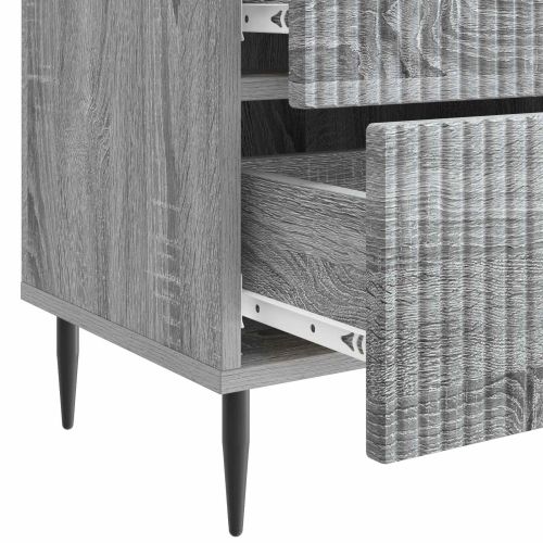 Нощен шкаф с чекмедже 2 pcs Сива сонома 43 x 34,5 x 47,5 см