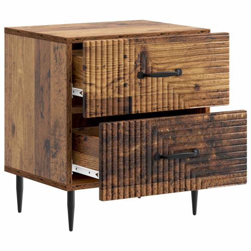 Нощен шкаф с чекмедже 2 pcs Старо дърво 43 x 34,5 x 47,5 см