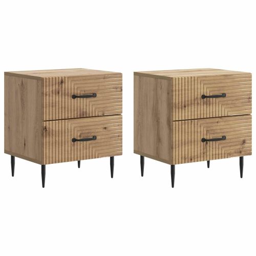 Нощен шкаф с чекмедже 2 pcs Дъб артизан 43 x 34,5 x 47,5 см